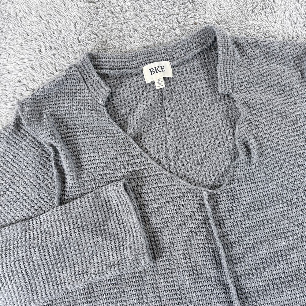 BKE Women's Grey V-Neck Sweater‎ Sz Small